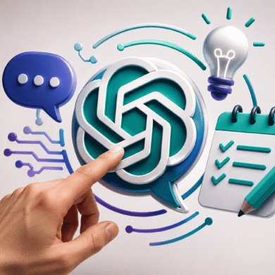 Ilustración conceptual sobre cómo crear prompts efectivos para ChatGPT y obtener mejores respuestas de inteligencia artificial.