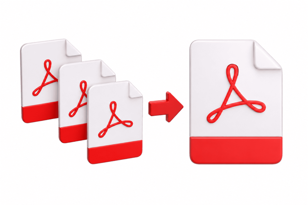 Persona uniendo varios archivos PDF online sin instalar programas desde el navegador