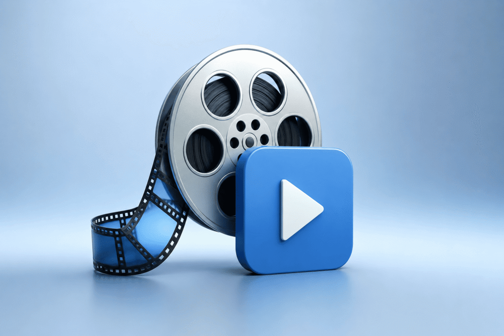 Persona convirtiendo un vídeo a formato MP4 online desde un ordenador portátil.